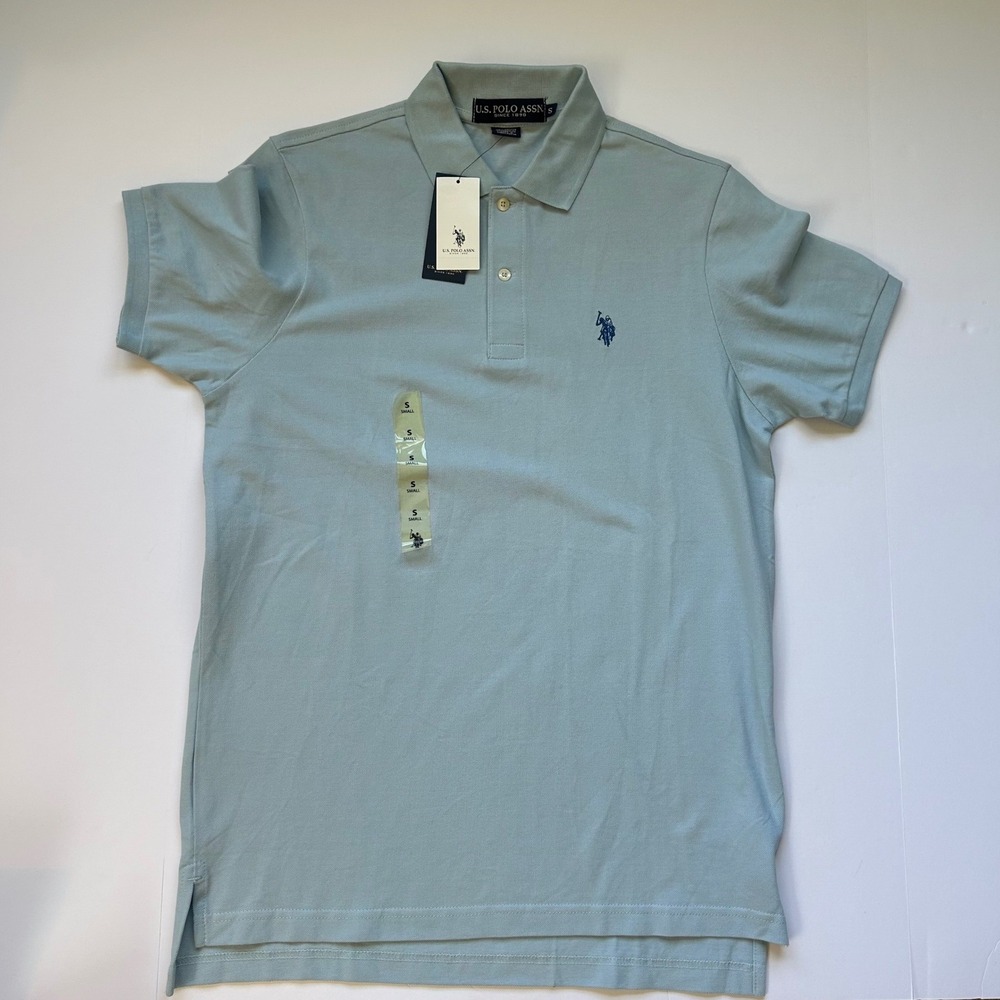 US Polo Assn Mens 3 Pack Slim Fit Stretch Pique Polo Shirts Small New NWT READ - Picture 10 of 15